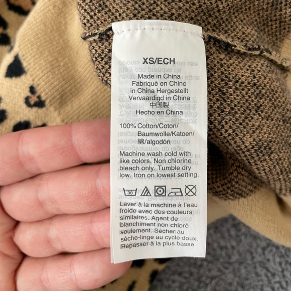 J. Crew leopard print Teddie sweater — size XS - Picture 4 of 4